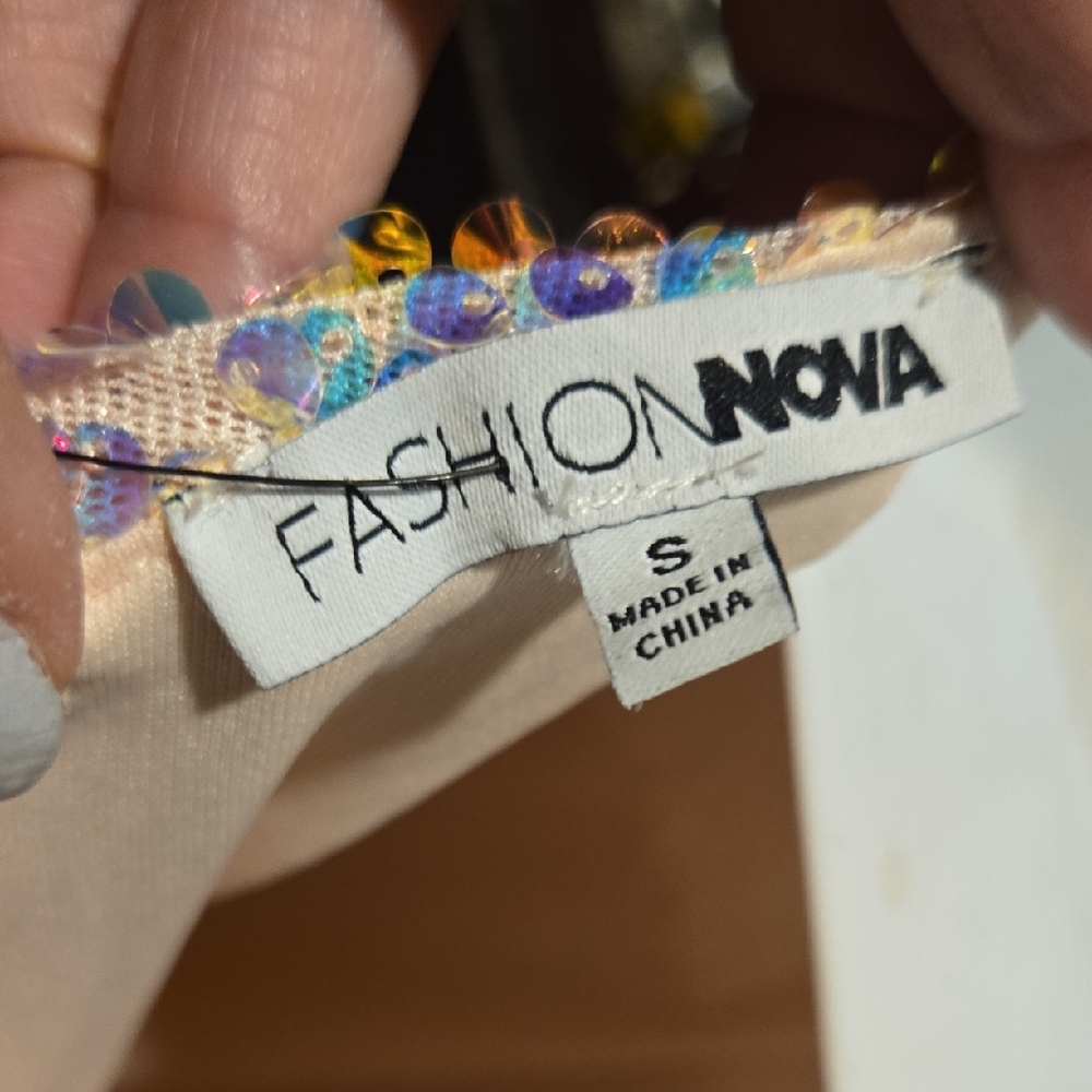 NWT Fashion Nova Iridescent Sequin Dress - Picture 2 of 7